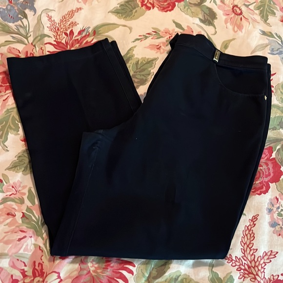 ST JOHN SPORT Size 16 Casual Career Dress Straight Leg Flatfront GOLD HW classic - Picture 13 of 16